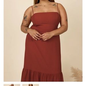 Park & Fifth - singer dress in terracotta